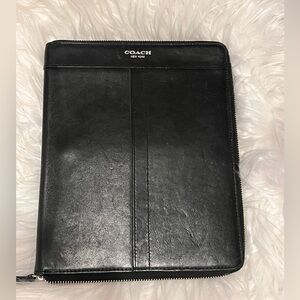 COACH  legacy Black Leather with Silver Logo